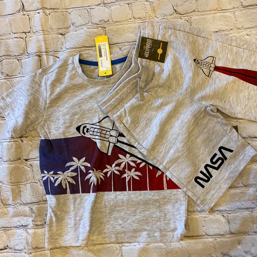 Boys NASA shirt and shirt set